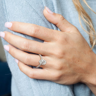 Veil Oval Hidden Halo Engagement Ring 2.0 ct
