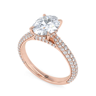 Oval Cut Halo Engagement Ring 1.5 ct