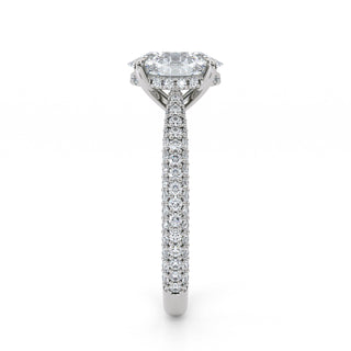 Oval Cut Halo Engagement Ring 1.5 ct