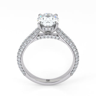 Oval Cut Halo Engagement Ring 1.5 ct
