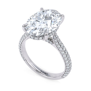 Oval Cut Halo Engagement Ring 5.0 ct