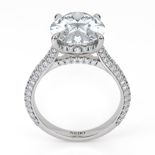 Oval Cut Halo Engagement Ring 5.0 ct