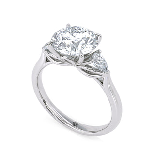 Trinity Round Three-Stone Engagement Ring 2.0 ct