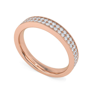 Double Row Pavé Diamond Band – Slim