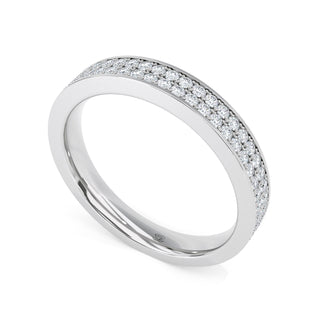 Double Row Pavé Diamond Band – Slim