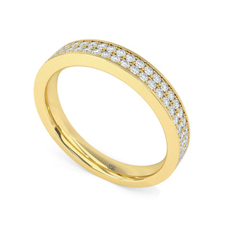 Double Row Pavé Diamond Band – Slim