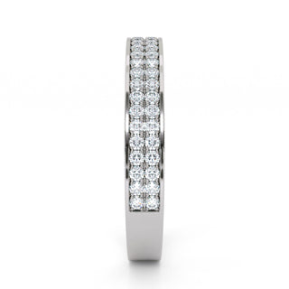 Double Row Pavé Diamond Band – Slim
