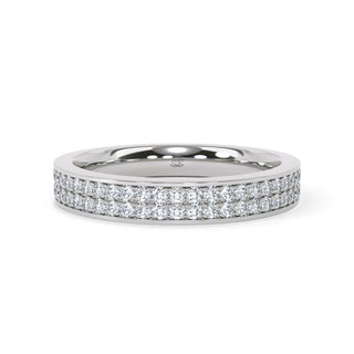 Double Row Pavé Diamond Band – Slim