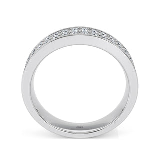 Double Row Pavé Diamond Band – Medium