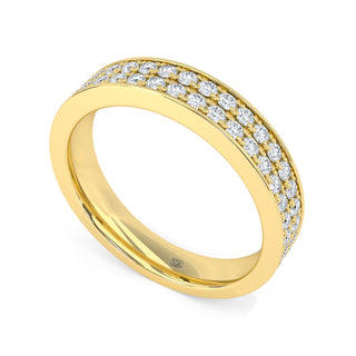 Double Row Pavé Diamond Band – Medium