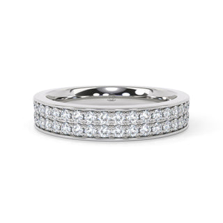 Double Row Pavé Diamond Band – Medium