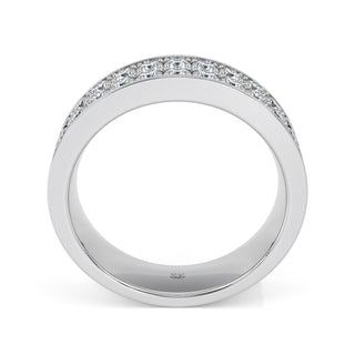 Double Row Pavé Diamond Band – Large