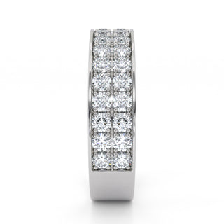 Double Row Pavé Diamond Band – Large