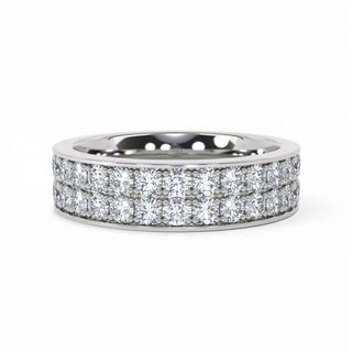 Double Row Pavé Diamond Band – Large