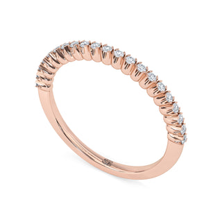 Scalloped Pavé Diamond Eternity Band – Slim