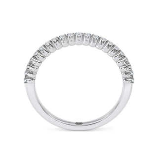 Scalloped Pavé Diamond Eternity Band – Slim