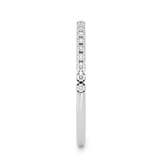 Scalloped Pavé Diamond Eternity Band – Slim