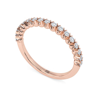 Scalloped Pavé Diamond Eternity Band – Medium