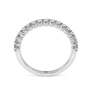 Scalloped Pavé Diamond Eternity Band – Medium
