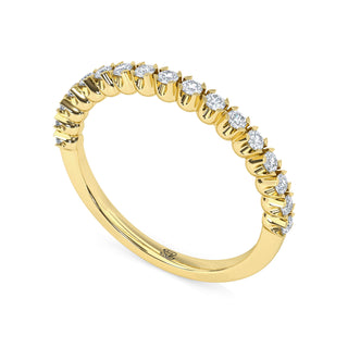 Scalloped Pavé Diamond Eternity Band – Medium