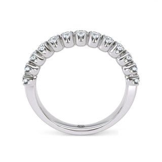 Scalloped Pavé Diamond Eternity Band – Large