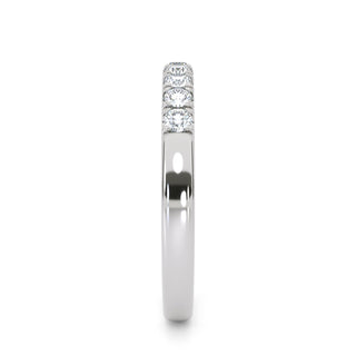 Round Cut Classic Pavé Band – Slim