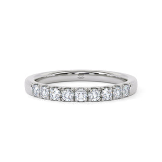Round Cut Classic Pavé Band – Slim