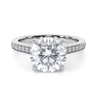 Channel Edge Round Engagement Ring 2.0 ct