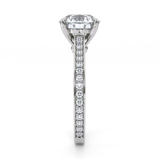 Channel Edge Round Engagement Ring 2.0 ct
