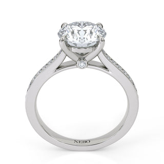 Channel Edge Round Engagement Ring 2.0 ct