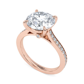 Channel Edge Round Engagement Ring 3.0 ct