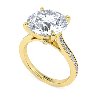 Channel Edge Round Engagement Ring 5.0 ct
