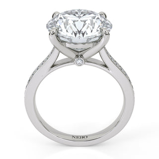 Channel Edge Round Engagement Ring 5.0 ct