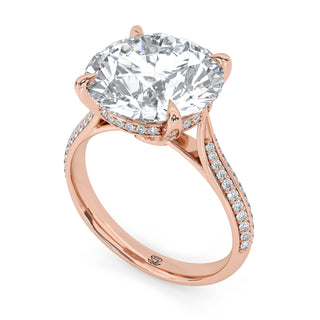 Split Arc Round Engagement Ring 5.0 ct
