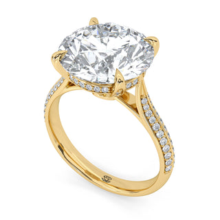 Split Arc Round Engagement Ring 5.0 ct