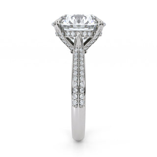 Split Arc Round Engagement Ring 5.0 ct