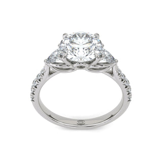 Anillo de diamantes pavé redondos serenos de 1,5 ct