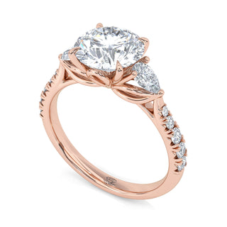 Anillo de diamantes pavé redondos serenos de 1,5 ct