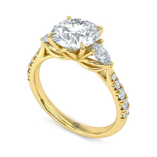 Anillo de diamantes pavé redondos serenos de 1,5 ct