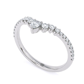 Aria Pear Accent Diamond Band