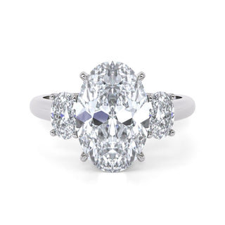 Alianza con pavé de diamantes ovalada Horizon de 2,5 quilates