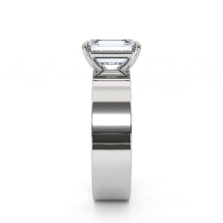 Alianza Vela con pavé de diamantes y esmeralda de 2,0 ctw