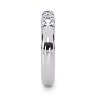 Round Cut Half Eternity Band – Slim