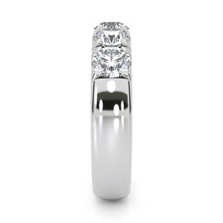 Round Cut Half Eternity Band – Medium