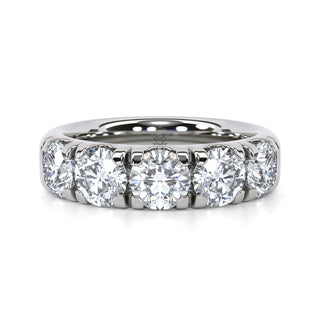 Round Cut Half Eternity Band – Large