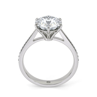 Round Cut Side-Stone Engagement Ring 2.0 ct