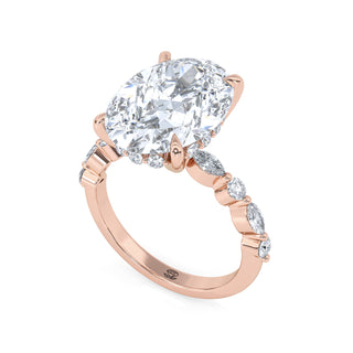 Halo Oval Cut Engagement Ring 4.0 ct