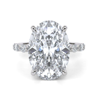 Halo Oval Cut Engagement Ring 4.0 ct