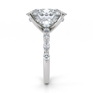 Halo Oval Cut Engagement Ring 4.0 ct
