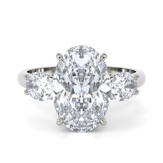 Three-Stone Oval Cut Engagement Ring 3 ct
